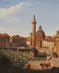 Een uitzicht op het Forum van Trajanus, Rome